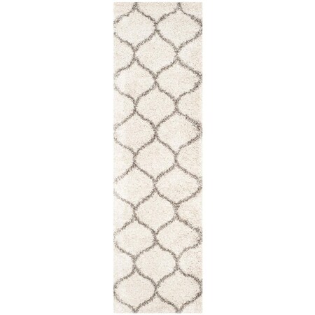 Safavieh 2 ft. 3 in. x 6 ft. Hudson Shag Power Loomed Runner Area RugIvory & Grey SGH280A-26